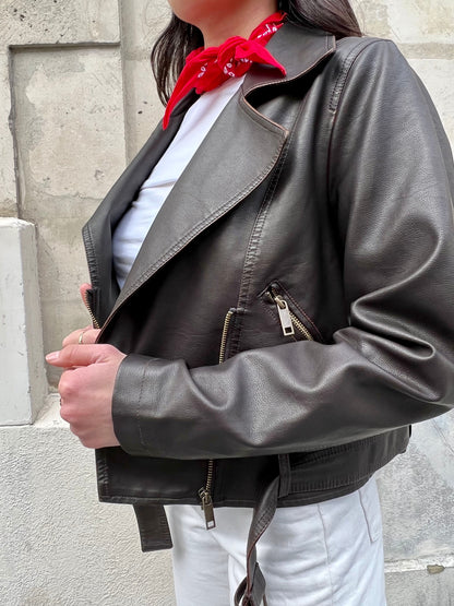 Vintage faux-leather perfecto